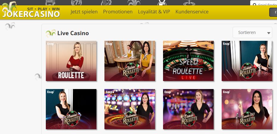 Erleben Sie Live Casino Spiele mit echten Dealern rund um die Uhr